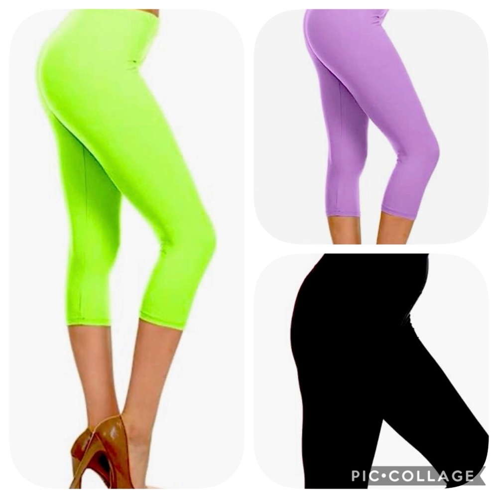 3 pair of capri leggings
